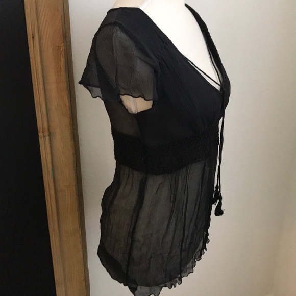 Express Sheer Black Blouse - Picture 4 of 5